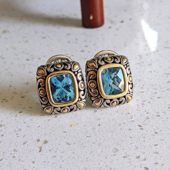 John hardy blue topaz earrings deals